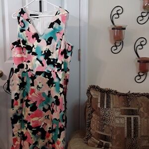 Colorful Abstract Print Mini Dress